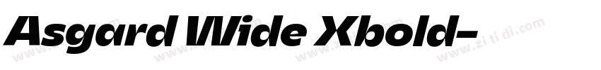 Asgard Wide Xbold字体转换